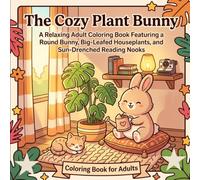 The Cozy Plant Bunny: A Relaxing Adult Coloring Book Featuring a Round Bunny, Big-Leafed Houseplants, and Sun-Drenched Reading Nooks