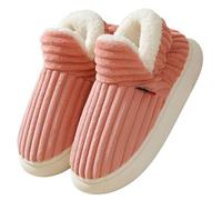 The Cozy & Stylish Slipper,Women's Fuzzy Bootie Slippers, Cozy Memory Foam Ladies Indoor Outdoor House Shoes (Pink,5-6)