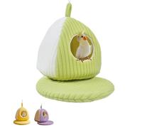 The Cozy Winter Bird Nest,Hanging Bird House with Soft Mat for Cage,Warm & Snug Bed for Indoor & Outdoor Use,parakeet nest for sleeping (Green, L)