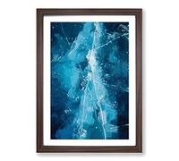 The Cracked Ice in Abstract Framed Print | A2 Walnut Framed Wall Art | Ready to Hang | Abstract Landscape Picture | Living Room Bedroom Lounge Office