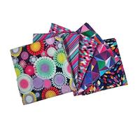 The Craft Cotton Co. 100% Cotton Multi Geo Fabric Cotton Fat Quarters 45x55cm Wide Digital Bundle for Crafting, Sewing, Quilting, Home Decor