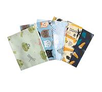 The Craft Cotton Co Animals Delight - 5 Pack (100% Cotton, Premium Quality, Designed in England)