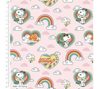 The Craft Cotton Co - Flying Groovin’ Peanuts Cotton Fabricr 110cm Wide 100% Cotton Children's Craft Fabric Quilting, Sewing, Dressmaking