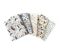 The Craft Cotton Co - Magical Unicorn Cotton Fat Quarters Bundle Pack of 5, (18 x 22 inches) Color White,100% Cotton Fabric for Crafts, Quilting, Patchwork, Sewing