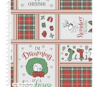 The Craft Cotton Co- Snoopy Farmhouse Cotton Prints - Cosy Blanket Print 100% Cotton Fabric Width 42' 110cm Sold by 1 Metre Ideal for Crafting, Patchwork, and Dressmaking (3396-03)