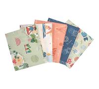 The Craft Cotton Co Victoria Louise Yoga Wellness Fat Quarters Fabric Bundles Pack of 5pcs 100% Cotton Fabric Ideal for quiting Fabric and Sewing Fabric