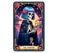 The Crafter Charms for Kindle for Phone, Dust Plug Charm 1.5 Inches Skeleton, Tarot Card, Sewing, Craft, DIY, Crochet, Quilting Lightning/Type C Charging Port Acrylic Material Accessories for E-Reader