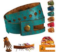 The Crafters' Multi-Wrap | 7-in-1 Leather Measuring Tool,Multifunctional 18" Wrist Ruler Project Bag for Multiple Knitting Sewing Tools,Tape Measure Cuff Measuring Bracelet Tool (Green)