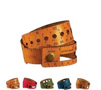 The Crafters' Multi-wrap | 7-in-1 Leather Measuring Tool, Multifunctional 18" Wrist Ruler Project Bag,Tape Measure Cuff Measuring Bracelet Tool,for Multiple Knitting Sewing Tools (Orange)