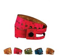 The Crafters' Multi-wrap | 7-in-1 Leather Measuring Tool, Multifunctional 18" Wrist Ruler Project Bag,Tape Measure Cuff Measuring Bracelet Tool,for Multiple Knitting Sewing Tools (Red)