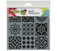 The Crafter's Workshop 6 x 6-inch Moroccan Tiles Stencil,Black/white