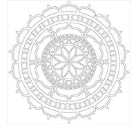 The Crafter's Workshop 6 x 6-inch Rosetta Stencil, Black/ White