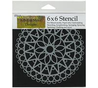 The Crafter's Workshop 6 x 6-inch Stained Glass Stencil, Black/ White