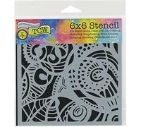 The Crafters Workshop 6x6 Stencil Free Swirl, Synthetic Material, 18 x 16 x 0.1 cm