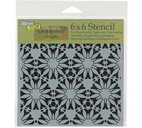 The Crafters Workshop 6x6 Stencil Tuscan Floral, Synthetic Material, 18 x 16 x 0.1 cm