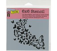 The Crafters Workshop "Butterfly Trail" Stencil, Transparent, 6 x 6-Inch (18 x 16 x 0.1 cm)