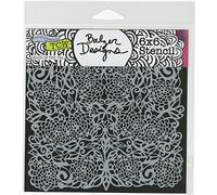 The Crafters Workshop Flower Tangle Stencil, Transparent, 6 x6-Inch