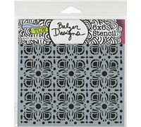 The Crafters Workshop "Flower Tiles" Stencil, Transparent, 6 x 6-Inch (18 x 16 x 0.1 cm)
