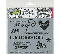 The Crafters Workshop "Julie's Words" Stencil, Transparent, 6 x 6-Inch (18 x 16 x 0.1 cm)