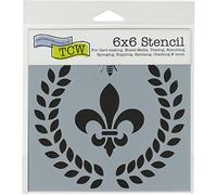 The Crafters Workshop Laurel Wreath Stencil, Synthetic Material, Transparent, 18 x 16 x 0.1 cm