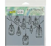 The Crafters Workshop "Party Lights" Stencil, Transparent, 6 x 6-Inch (18 x 16 x 0.1 cm)
