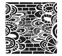 The Crafters Workshop Stencil Brick Poetry, Synthetic Material, 18 x 16 x 0.1 cm
