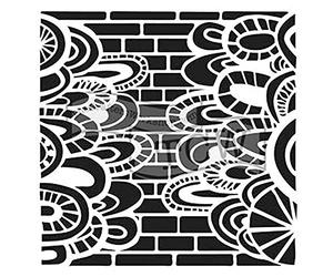 The Crafters Workshop Stencil Brick Poetry, Synthetic Material, 18 x 16 x 0.1 cm