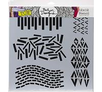 The Crafters Workshop TCW889 Dash V Stencil, 12 inch x12 inch