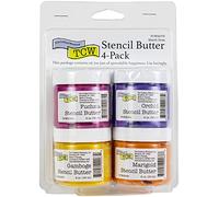 The Crafters Workshop TCW9075 Mardi Gras 4-Pack Stencil Butter Set, 4 x 2oz