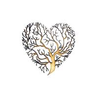 The Crafty Cow 2x Heart Shape Tree Branches 7.5cm Wood Craft Embelishments Laser Cut Shape MDF
