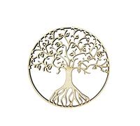The Crafty Cow 2x Heart Tree Branch Intricate 10cm Wood Craft Embelishments Laser Cut Shape MDF
