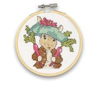The Crafty Kit Company Benjamin Bunny Mini Cross Stitch Kit - Art Craft Kit