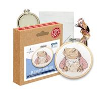 The Crafty Kit Company Jeremy Fisher Mini Cross Stitch Kit - All Ages Art Craft Kit