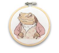 The Crafty Kit Company Jeremy Fisher Mini Cross Stitch Kit - All Ages Art Craft Kit