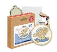 The Crafty Kit Company Embroidery Starter Kit & Mini Cross Stitch Kit - Tom Kitten! | Eco-Friendly DIY Craft Kit for Beginners & Experienced Stitchers - Handmade Gift for Adults & Kids