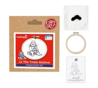 The Crafty Kit Company Embroidery Starter Kit & Mini Stitch Kit - Paddington at The Train Station! | Eco-Friendly DIY Crafts for Beginners & Experienced Stitchers - Handmade Gift for Adults & Kids
