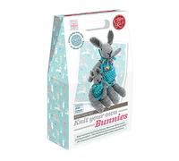 The Crafty Kit Company Knit Your Own Bunnies DIY Craft Kit The Perfect Gift for Beginners - Materials Sourced in The UK