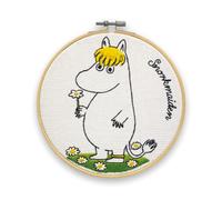 The Crafty Kit Company Moomin Embroidery Craft Kit - Snorkmaiden Daisy Picking Embroidery Craft Kit for Beginners with Hoop, Needle, Thread and Instructions