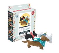 The Crafty Kit Company Felt Puppies Sewing Craft Kit for Beginners Including Felt Fabric, Needles and Instructions
