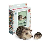 The Crafty Kit Company Happy Hedgehogs DIY Needle Felting Craft Kit for Kids and Adults Including Corriedale Wool, Mohair Fabric, Needles and Instructions