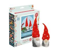 The Crafty Kit Company Nordic Gnomes Needle Felting Craft Kit for Beginners Including Corriedale Wool, Needles and Instructions