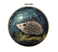 Hedgehog In A Hoop Needle Felting Kit