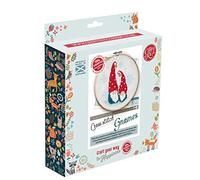 The Crafty Kit Company Nordic Gnomes DIY Cross Stitch Craft Kit for Christmas Gifts Beginner-Friendly - Made in The UK