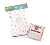 Floral Numbers Stick & Stitch Embroidery Patterns Water Soluble Transfers Pre Printed Wash Away