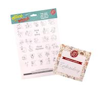 Floral Letters Alphabet Stick & Stitch Embroidery Patterns Water Soluble Transfers Pre Printed Wash Away