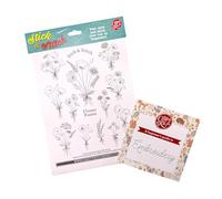 Flower Posies Stick & Stitch Embroidery Patterns Water Soluble Transfers Pre Printed Wash Away