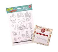 The Crafty Kit Company Stick and Stitch Embroidery Patterns - A4 Water-Soluble Embroidery Transfers | India Fabric Stickers - Easy Dissolvable Embroidery Stabiliser for Hand Sewing & Crafts