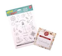 The Crafty Kit Company Stick and Stitch Embroidery Patterns - A4 Water-Soluble Embroidery Transfers | Nautical Fabric Stickers - Easy Dissolvable Embroidery Stabiliser for Hand Sewing & Crafts