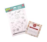 The Crafty Kit Company Stick and Stitch Embroidery Patterns - A4 Water-Soluble Embroidery Transfers | Toadstools Fabric Stickers - Easy Dissolvable Embroidery Stabiliser for Hand Sewing & Crafts