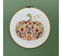 The Crafty Kit Pumpkin Sampler Stick & Stitch Embroidery Pattern Water Soluble Transfers Pre Printed Wash Away